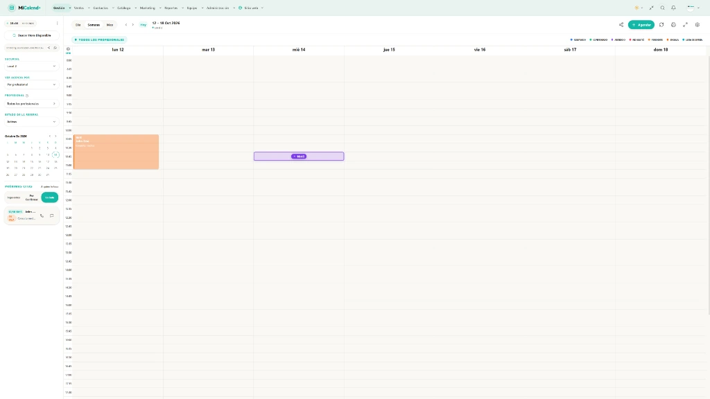 Agenda inteligente y reservas online 24/7